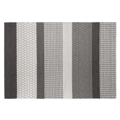 Beliani Rug Akkaya Grey 140 X 200 Cm Wool - image 1