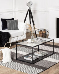 Beliani Rug Akkaya Grey 140 X 200 Cm Wool - thumbnail 2