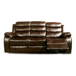 Furnishings For Less UK Venlo Brown Leather Like Manual Reclining Sofa Suite 3 Seater And 2 Seater - thumbnail 2