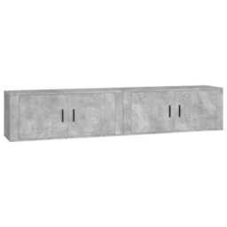 Berkfield Wall-Mounted Tv Cabinets 2 Pcs Concrete Grey 100X34.5X40 Cm - thumbnail 2