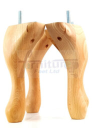 L&F Queen Anne Wooden Legs 200mm High Set Of 4 Natural Furniture Feet Settee Chairs  Sofas Footstools M10 (10mm) - thumbnail 6