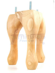 L&F Queen Anne Wooden Legs 200mm High Set Of 4 Natural Furniture Feet Settee Chairs  Sofas Footstools M10 (10mm) - thumbnail 7