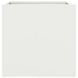 Berkfield Planters 2 Pcs White 42X40X39 Cm Steel - thumbnail 6