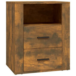 Berkfield Bedside Cabinet Smoked Oak 50X36X60 Cm Engineered Wood - thumbnail 2