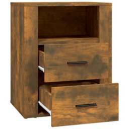 Berkfield Bedside Cabinet Smoked Oak 50X36X60 Cm Engineered Wood - thumbnail 7