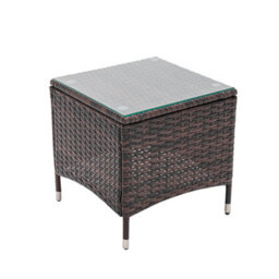 MCC Direct Rattan Sun Loungers Set Of 2 Reclining Sun Beds And Table Garden Furniture Venice Brown - thumbnail 5