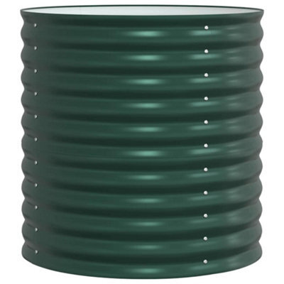 Berkfield Modern Garden Raised Bed Green 80 X 80 X 81 Cm Steel - image 1