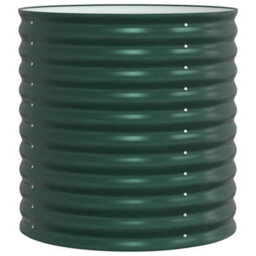 Berkfield Modern Garden Raised Bed Green 80 X 80 X 81 Cm Steel