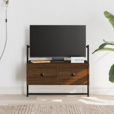 Walplus Tv Cabinet Wall-Mounted Brown Oak 60.5X30X51 Cm Engineered Wood - image 1