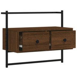 Walplus Tv Cabinet Wall-Mounted Brown Oak 60.5X30X51 Cm Engineered Wood - thumbnail 5