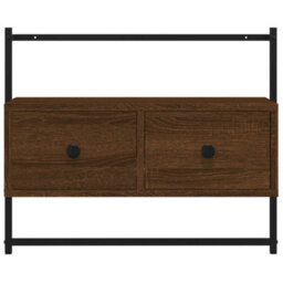 Walplus Tv Cabinet Wall-Mounted Brown Oak 60.5X30X51 Cm Engineered Wood - thumbnail 6