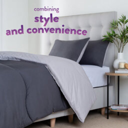 Slumberdown Coverless Duvet Single 10.5 Tog 2N1 Design Matching Pillow Case Reversible All Year Round Embossed Cover Washable - thumbnail 2