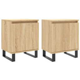 Berkfield Elegant Bedside Cabinets 2 Pcs Sonoma Oak 40X30X50 Cm Engineered Wood - thumbnail 1
