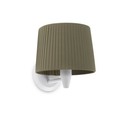 Luminosa Lighting Luminosa Samba Wall Light With Shade White,green, E27 - image 1