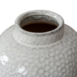 Hill Interiors Cairn Dimple Small Vase - Ceramic - L18 X W18 X H20 Cm - White - thumbnail 2
