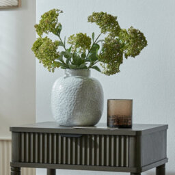 Hill Interiors Cairn Dimple Small Vase - Ceramic - L18 X W18 X H20 Cm - White - thumbnail 4