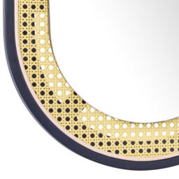 Beliani Wall Mirror Stains 43 Cm 75 Cm Pe Rattan Natural - thumbnail 5