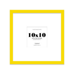 "10X10"" Yellow Picture Frame - 10X10"" Square Frame With 7X7"" Mount For 10X10""/7X7"" Pictures Moderrn Style Thin Edge, 1 Pack" - thumbnail 1