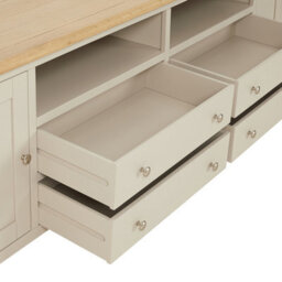 The Furniture Market Cheshire Dove Grey Painted Xxl Widescreen Tv Unit Stand Up To 100 Tv Size - thumbnail 7