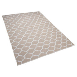 Beliani Outdoor Rug Aksu Beige 140 X 200 Cm Reversible - thumbnail 6