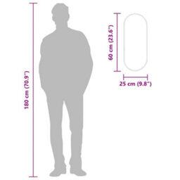 Vidaxl Wall Mirror Black 60X25 Cm Oval - thumbnail 7