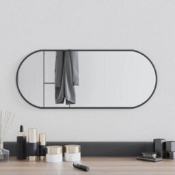 Vidaxl Wall Mirror Black 60X25 Cm Oval - thumbnail 1