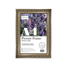 A4 Gunmetal  Ornate Picture Frame (29.7 X 21Cm) Poster, Photo, Artwork, Gallery Wall Or Print - thumbnail 1