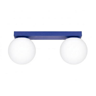Sollux Lighting Yoli Steel/glass Ultramarine 2 Lights Minimalist Ceiling Lamps - image 1