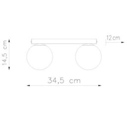 Sollux Lighting Yoli Steel/glass Ultramarine 2 Lights Minimalist Ceiling Lamps - thumbnail 8