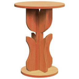 Berkfield Side Table Wax Brown Solid Pine Wood - thumbnail 2