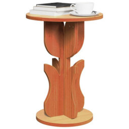 Berkfield Side Table Wax Brown Solid Pine Wood - thumbnail 3