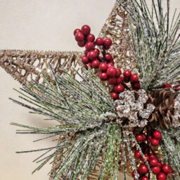 Flintry Rustic Star Christmas Tree Topper Ironwork Xmas Treetop Decoration For Indoor Holiday Party Reusable Ornament 25 And 30Cm - thumbnail 2