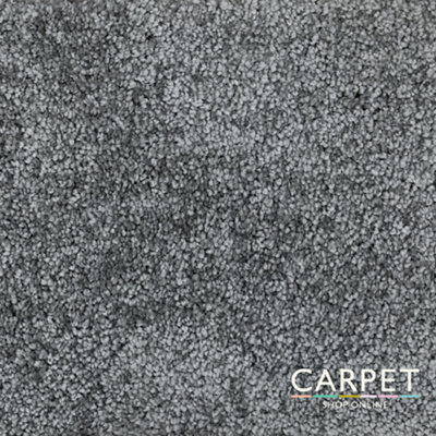 Carpet Shop Online Havana Silver Grey Saxony Carpet 1.5M X 4M - image 1