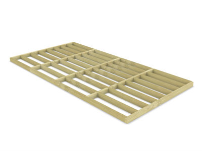 Arbor Garden Solutions Wooden Shed Bases 20X10 (W-442Cm X D-300Cm), Made Of 38mm X 140mm - image 1