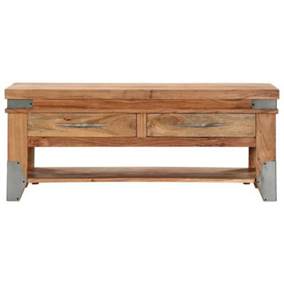 Berkfield Durable Coffee Table 110X52X45 Cm Solid Acacia Wood - image 1
