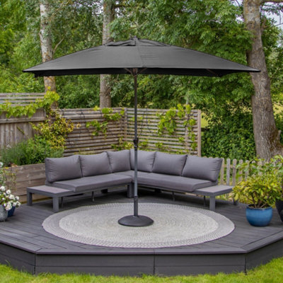 Triton 3M X 2M Aluminium Parasol In Grey - image 1