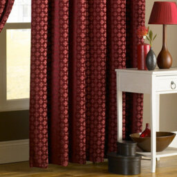Paoletti Belmont Chenille Jacquard Pencil Pleat Curtain Pair Claret (W)229Cm X (D)229Cm - thumbnail 4