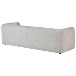 Wyld And Coco Retro Glam 5-Seater Beige Textured Fabric Sofa Set With Matching Armchair - thumbnail 7