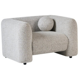 Wyld And Coco Retro Glam 5-Seater Beige Textured Fabric Sofa Set With Matching Armchair - thumbnail 8