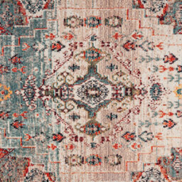 Loomed Beige Grey Distressed Vintage Washable Living Room Area Rug 80Cm X 150Cm - thumbnail 5