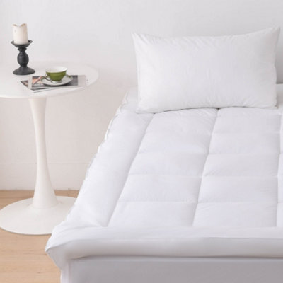 Glamhaus Luxury Mattress Topper Cushioned Cotton Bed Topper Anti Allergy - image 1