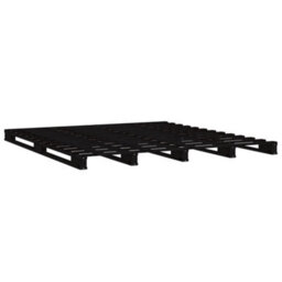 Berkfield Pallet Bed Black 135X190 Cm Double Wood Pine - thumbnail 4