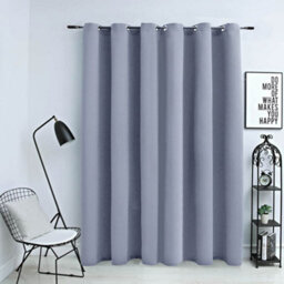 Walplus Blackout Curtain With Metal Rings Grey 290X245 Cm