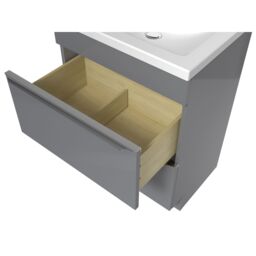 GoodHome Imandra Grey Freestanding Vanity Unit & Basin Set - Includes Nira Basin (W)604mm - thumbnail 4