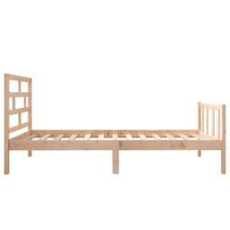 Berkfield Bed Frame Solid Wood Pine 75X190 Cm 2Ft6 Small Single - thumbnail 5
