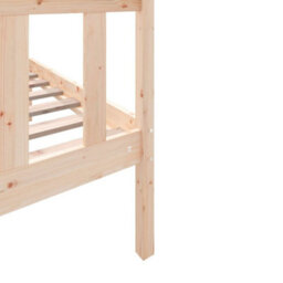Berkfield Bed Frame Solid Wood Pine 75X190 Cm 2Ft6 Small Single - thumbnail 7