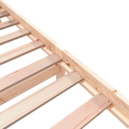 Berkfield Bed Frame Solid Wood Pine 75X190 Cm 2Ft6 Small Single - thumbnail 6