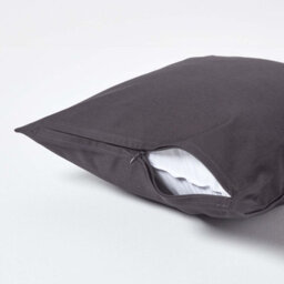 Homescapes Dark Charcoal Grey Continental Egyptian Cotton Pillowcase 1000 Tc, 40 X 40 Cm - thumbnail 3