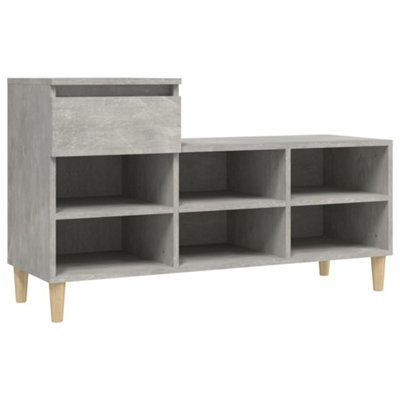 Berkfield Elegant Shoe Cabinet Concrete Grey 102X36X60 Cm Engineered Wood