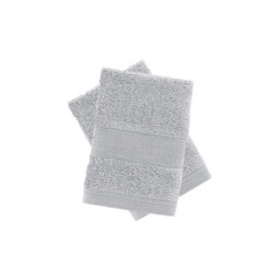 Catherine Lansfield Anti-Bacterial Cotton 30X30Cm Face Cloth Pair Silver Grey - thumbnail 5